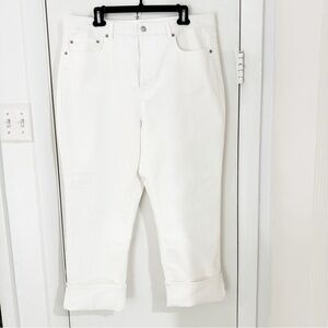 Frye White Straight Leg Jeans Women’s Size 14/32 Cotton Blend White/Off White